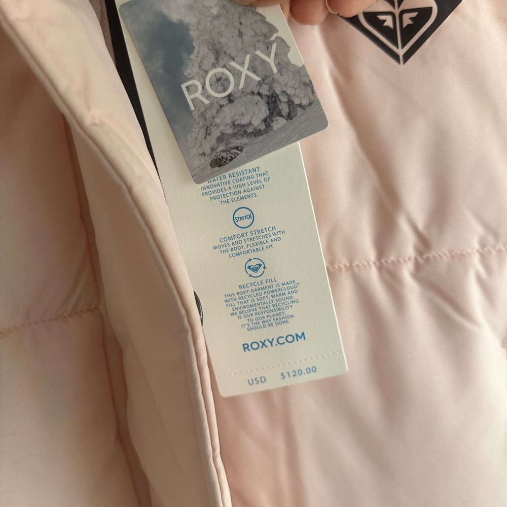 Roxy woman’s Pink Puffer Vest - Picture 2 of 4